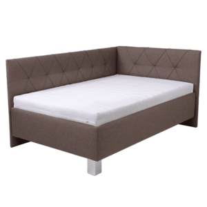 Sconto Rohová posteľ s matracom AFRODITE hnedá, 120x200 cm vyobraziť