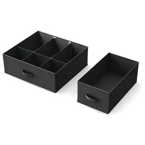 LIVARNO home Úložný box (organizér/čierny, 2-dielna súprava) vyobraziť