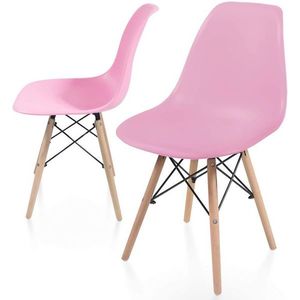 Sada stoličiek s plastovým sedadlom, 2 ks, ružové vyobraziť
