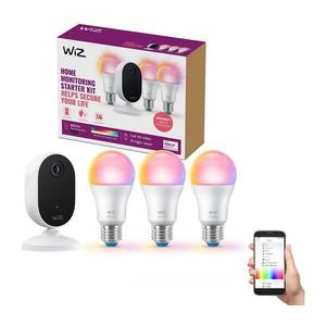 WiZ WiZ-Sada na monitorovanie domácnosti: 1xkamera+ 3xLED RGB žiarovka 8, 5W/230V Wi-Fi vyobraziť