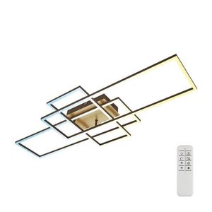 Brilo Brilo - LED Stmievateľný prisadený luster FRAME LED/51W/230V hnedá/zlatá + DO vyobraziť