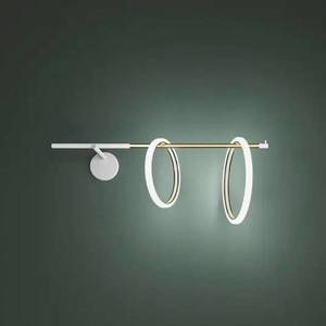 Marchetti Nástenné svietidlo Ulaop LED, dva krúžky, pravé, čierne vyobraziť