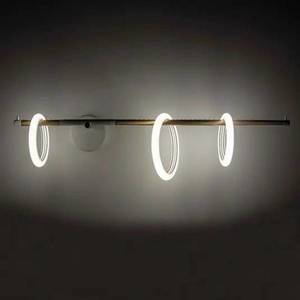 Marchetti Ulaop LED nástenné svietidlo, tri krúžky, pravé, čierne vyobraziť