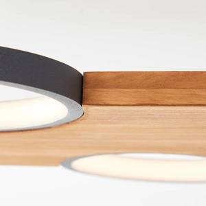 Brilliant Stropné LED svetlo Cheesy z dreva, 4-plameňové vyobraziť