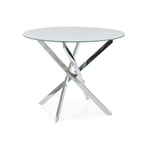 Jedálenský stôl AGIS Signal Bielo-sivý mramor vyobraziť
