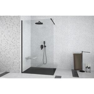 HOPA - Walk-in sprchovací kút AVEO BLACK - Farba rámu zásteny - Hliník čierny, Pevná stena - Bez pevnej steny, Rozmer A - 110, Rozmer C - 195, Výplň - Číre bezpečnostné sklo - 8 mm BCAVEO110BL vyobraziť