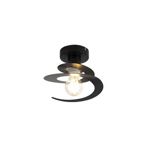 Moderné stropné svietidlo s čiernym špirálovým tienidlom - Scroll vyobraziť