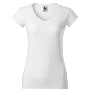 MALFINI Dámske tričko FIT s výstrihom do V - biele XXL vyobraziť