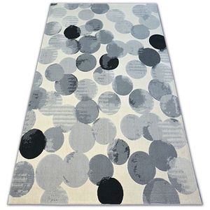 Kusový koberec SCANDI 18461/752 - kruh krémový / sivý / čierny vyobraziť