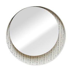 Dekoratívne nástenné zrkadlo SENSE biele vyobraziť