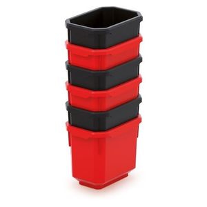 Sada úložných boxů 6 ks TITANIO 11 x 7, 5 x 26, 3 cm černo-červená vyobraziť