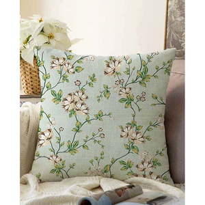 Zelená obliečka na vankúš s prímesou bavlny Minimalist Cushion Covers Blooming, 55 x 55 cm vyobraziť