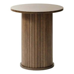 Okrúhly odkladací stolík v dekore duba ø 50 cm Nola – Unique Furniture vyobraziť