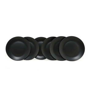 Matne čierne keramické taniere v súprave 6 ks ø 25 cm – Hermia vyobraziť