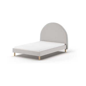 Sivá čalúnená jednolôžková posteľ s roštom 140x200 cm MOON – Vipack vyobraziť