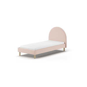Ružová čalúnená jednolôžková posteľ s roštom 90x200 cm MOON – Vipack vyobraziť