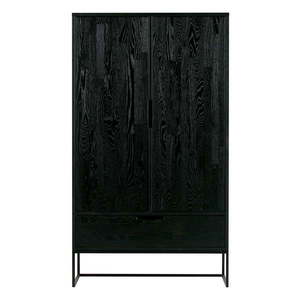 Čierna skrinka z jaseňového dreva 85x149 cm Silas – WOOOD vyobraziť