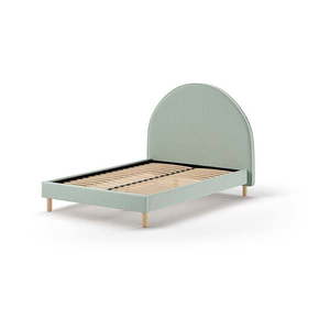 Zelená čalúnená jednolôžková posteľ s roštom 140x200 cm MOON – Vipack vyobraziť