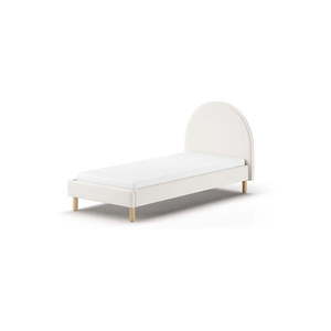 Biela čalúnená jednolôžková posteľ s roštom 90x200 cm MOON – Vipack vyobraziť