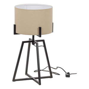 Béžová stolová lampa s textilným tienidlom (výška 60 cm) Holly – WOOOD vyobraziť