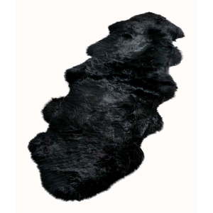 Čierna ovčia kožušina Native Natural Double, 60 x 240 cm vyobraziť