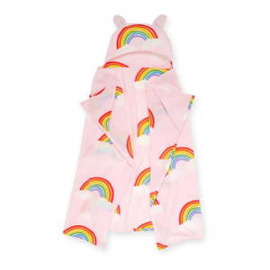 Ružová detská deka z mikroplyšu 120x150 cm Rainbow Hearts - Catherine Lansfield vyobraziť