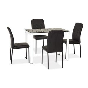 SIGNAL Damar jedálenský stôl biela / čierna vyobraziť
