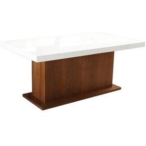 PYKA Kacper 300/500 rozkladací jedálenský stôl drevo D3 / biely vysoký lesk vyobraziť