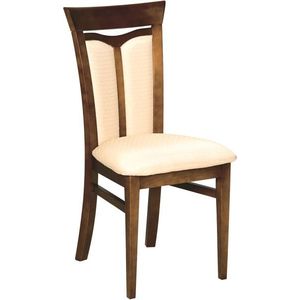 TARANKO Krzeslo W-04 rustikálna jedálenská stolička nový orech / krémový vzor (A4 0502) vyobraziť