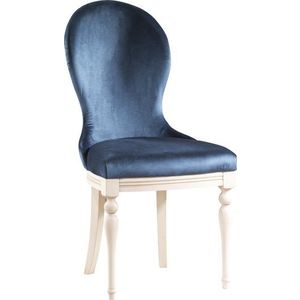 TARANKO Krzeslo U3 jedálenská stolička tmavomodrá (Velvet-B1 261) / vanilka vyobraziť