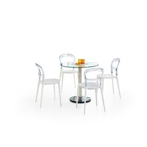 HALMAR Cyryl sklenený jedálenský stôl priehľadná / chrómová vyobraziť