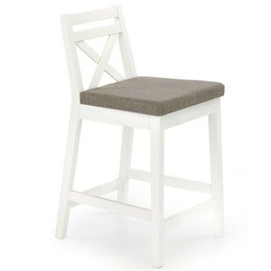 HALMAR Borys Low barová stolička biela / hnedá vyobraziť