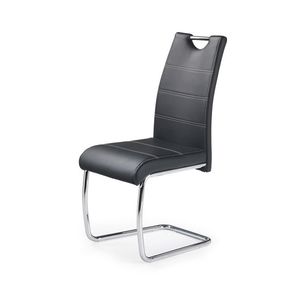 HALMAR K211 jedálenská stolička čierna / chróm vyobraziť