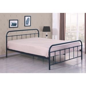 HALMAR Linda 90 kovová jednolôžková posteľ s roštom čierna vyobraziť