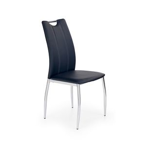 HALMAR K187 jedálenská stolička čierna / chróm vyobraziť