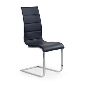 HALMAR K104 jedálenská stolička čierna / biely lesk vyobraziť