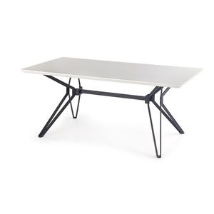HALMAR Pascal 160 jedálenský stôl biely lesk / čierna vyobraziť