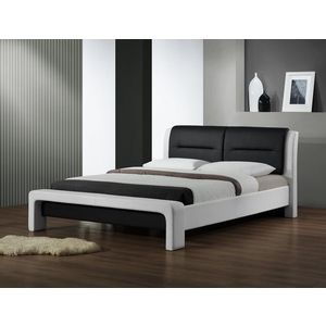 HALMAR Cassandra 120 čalúnená jednolôžková posteľ s roštom biela / čierna vyobraziť