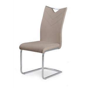 HALMAR K224 jedálenská stolička cappuccino / chróm vyobraziť