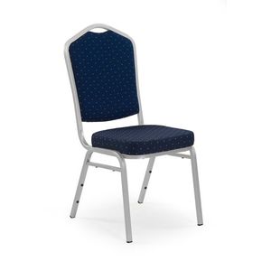 HALMAR K66S jedálenská stolička modrá / strieborná vyobraziť