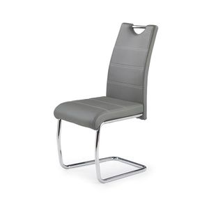 HALMAR K211 jedálenská stolička sivá / chróm vyobraziť