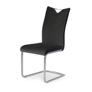 HALMAR K224 jedálenská stolička čierna / chróm vyobraziť