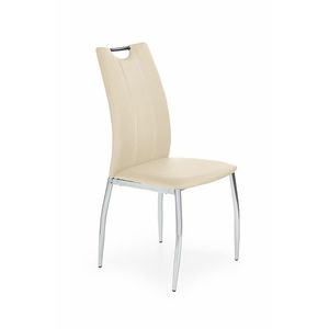 HALMAR K187 jedálenská stolička béžová / chróm vyobraziť
