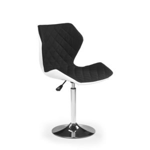 HALMAR Matrix 2 barová stolička čierna / biela / chróm vyobraziť