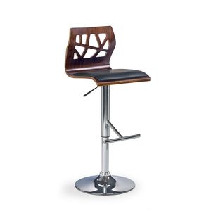 HALMAR H-34 barová stolička orech / čierna / chróm vyobraziť