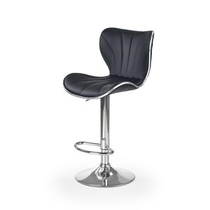 HALMAR H-69 barová stolička čierna / chróm vyobraziť