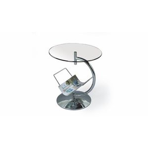 HALMAR Alma sklenený konferenčný stolík priehľadná / chróm vyobraziť