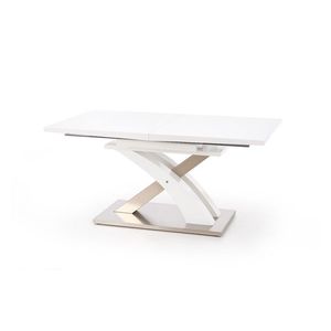 HALMAR Sandor rozkladací jedálenský stôl biely lesk vyobraziť