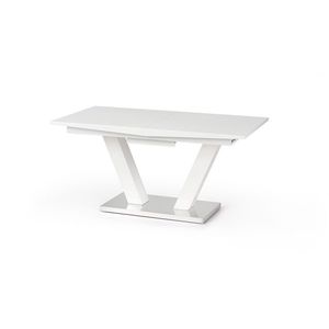 HALMAR Vision rozkladací jedálenský stôl biely lesk / nerezová vyobraziť