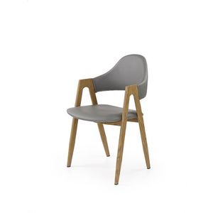 HALMAR K247 jedálenská stolička sivá / dub medový vyobraziť